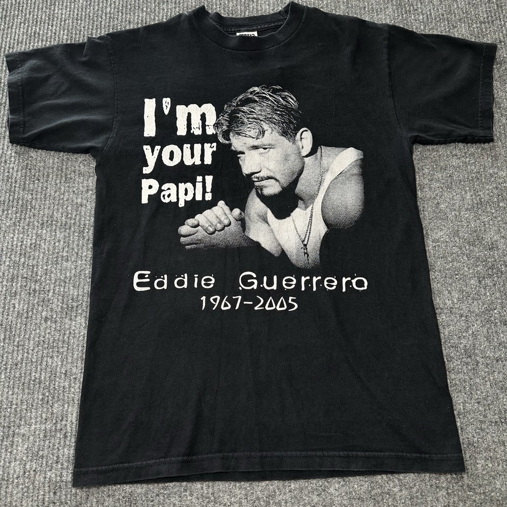 Vtg Eddie Guerrero Memorial T-Shirt Size Medium "I'm Your Papi!" WWE Wrestling